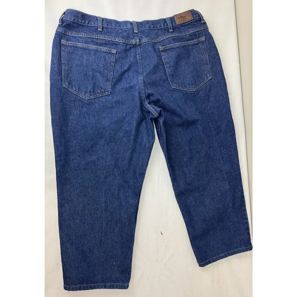 LL Bean Men's Natural Fit Jeans 100% Cotton Relaxed Tapered Big & Tall 42 * 28